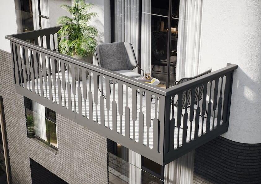Balkon konfigurieren mit Balkongeländer NILS